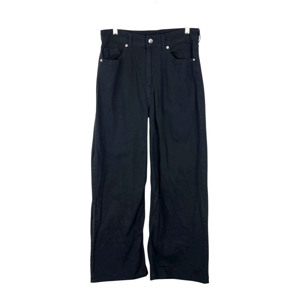 Divided H&M Jeans Women 4 29 x 29 Black Denim Wide Leg Loose Casual Bottoms